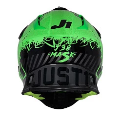 Just1 J38 Mask шлем кроссовый, зелено-серо-черный