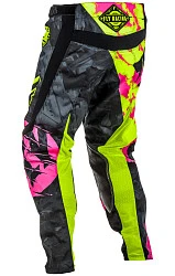 Fly Racing Kinetic Outlaw 2018 мотоштаны, розово-желтый