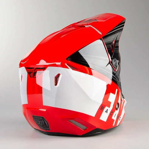 Fly Racing Kinetic K220 2020 шлем кроссовый, красно-черно-белый