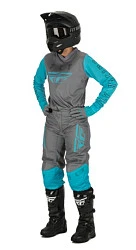 Fly Racing F-16 2021 комплект женский, серо-голубой