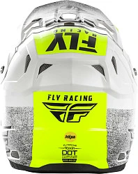 Fly Racing Toxin MIPS Embargo шлем кроссовый, бело-черно-салатовый