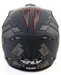 Fly Racing Kinetic Dash шлем подростковый, черно-серебристый матовый