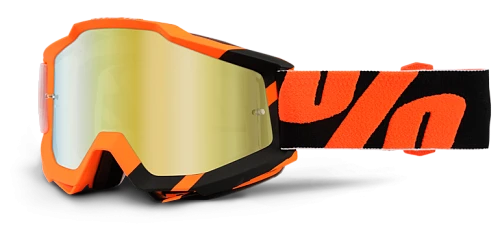 100% Accuri Wildblast Mirror Gold Lens мотоочки, оранжево-черный, зеркальная золотая линза