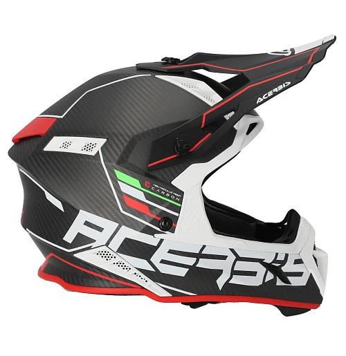 Acerbis Steel Carbon 22-06 Black/Red шлем внедорожный, черно-красный