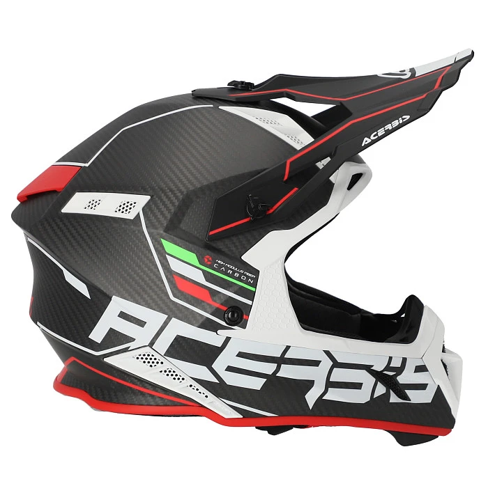 Acerbis Steel Carbon 22-06 Black/Red шлем внедорожный, черно-красный