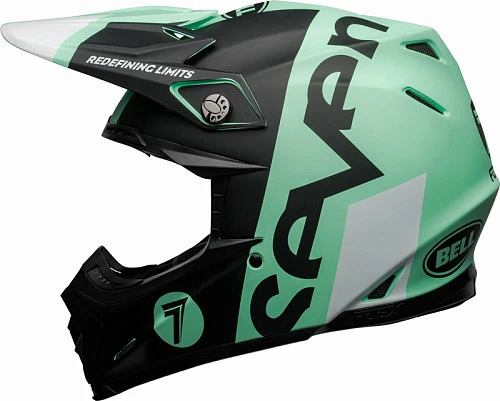 Bell Moto-9 Flex Seven Galaxy Matte Black/Mint/White шлем кроссовый
