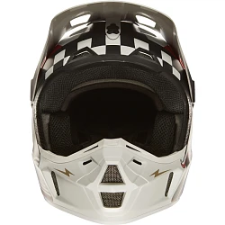 Fox Racing V2 Rohr Black шлем кроссовый, черно-бело-бронзовый