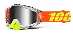 100% Racecraft Airstream/Mirror Silver мотоочки, оранжево-желтый, зеркальная серая линза