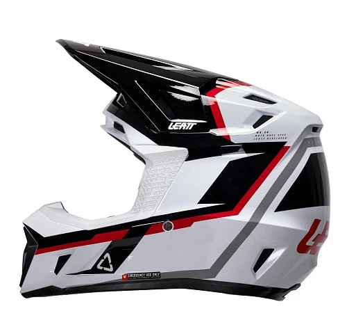 Leatt Kit Moto 7.5 V26  White/Red шлем кроссовый + Velocity 4.5 мотоочки, бело-красный