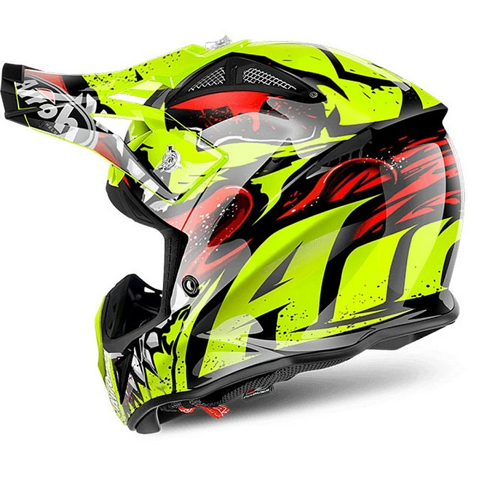Airoh Aviator 2.2 Grim Yellow шлем внедорожный, желто-черный