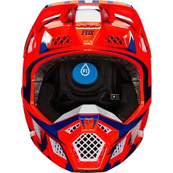 Fox Racing V3 Idol Orange/Blue шлем кроссовый