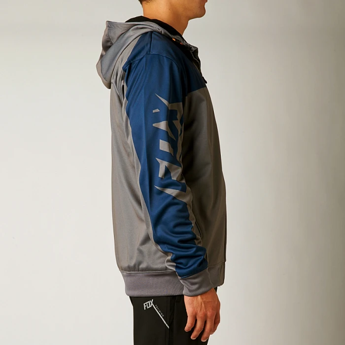 Fox Race Zip Fleece толстовка, серо-синий