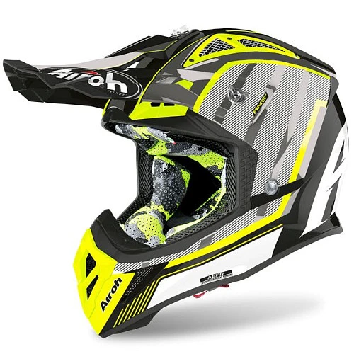 Airoh Aviator 2.3 шлем внедорожный, черно-желто-серый