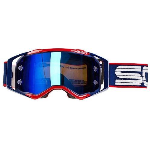 Scott Prospect Retro Blue/Red Blue Chrome Lens мотоочки