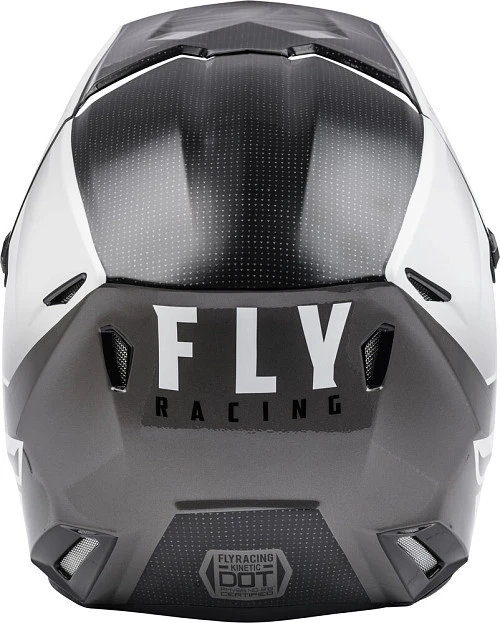 Fly Racing Kinetic Straight Edge шлем кроссовый, черно-белый