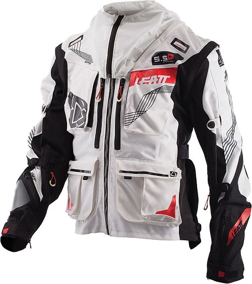 Leatt GPX 5.5 мотокуртка эндуро, бело-черный