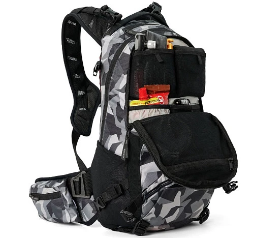 USWE Shred 16L MTB Daypack, Camo/Black рюкзак, серо-черный камуфляж