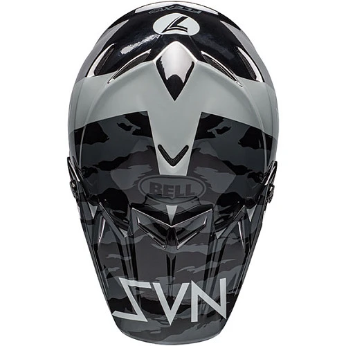 Bell Moto-9 Flex Seven Zone Gloss Black White Chrome шлем кроссовый