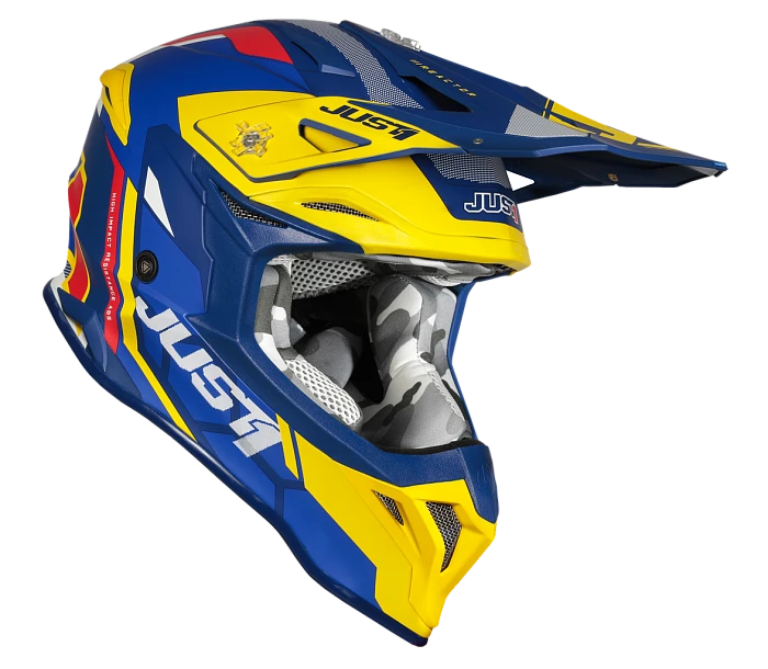 Just1 J39 Reactor Yellow-Blue шлем кроссовый