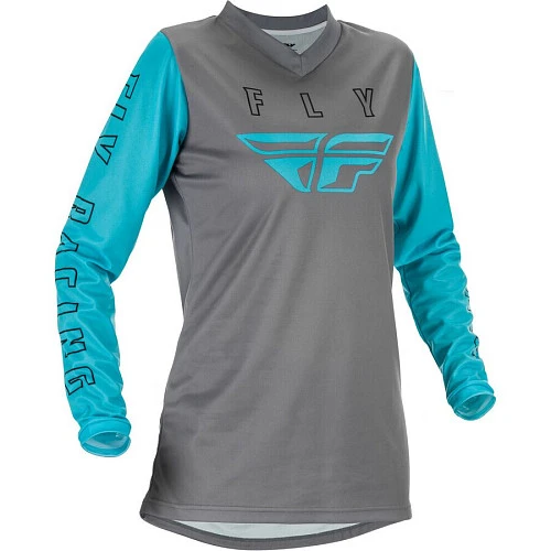 Fly Racing F-16 2021 джерси женская, серо-голубой