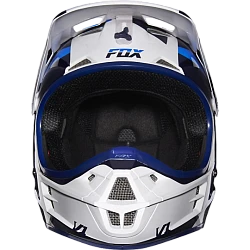 Fox Racing V1 Mako шлем кроссовый, бело-синий