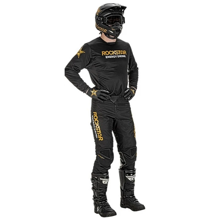 Fly Racing Kinetic Rockstar 2022 комплект, черно-золотой
