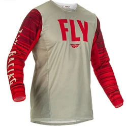 Fly Racing Kinetic Wave джерси, серо-красный