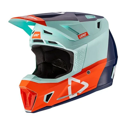 Leatt Kit Moto 7.5 V21 Ice шлем кроссовый + Velocity 4.5 мотоочки