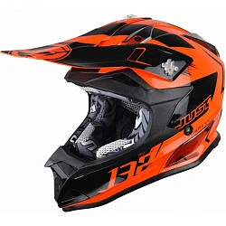 Just1 J32 PRO Kick шлем кроссовый, черно-оранжевый
