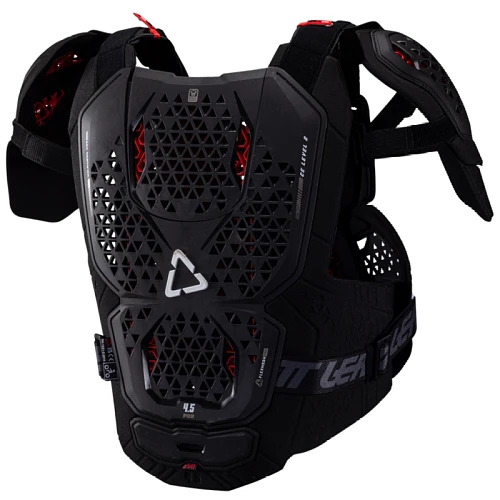 Leatt Chest Protector 4.5 Pro Evo Black панцирь с плечами, черный