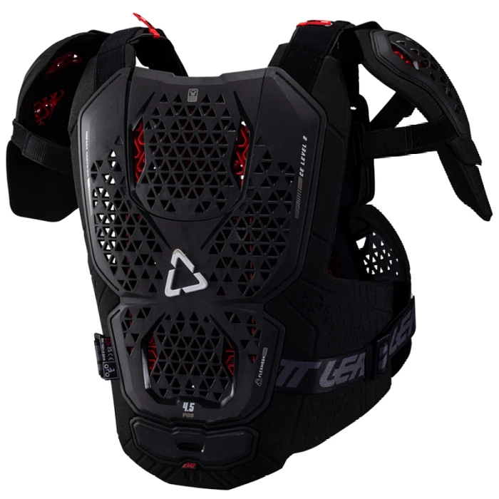 Leatt Chest Protector 4.5 Pro Evo Black панцирь с плечами, черный