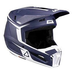 Leatt Kit Moto 3.5 V26 Blue шлем кроссовый + Vizion 3.5 мотоочки