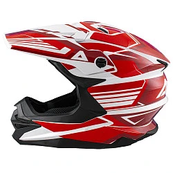 Ataki JK801A Legacy шлем кроссовый, красно-белый