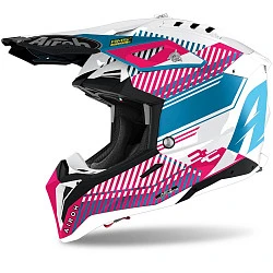 Airoh Aviator 3 Wave Pink Chrome шлем внедорожный