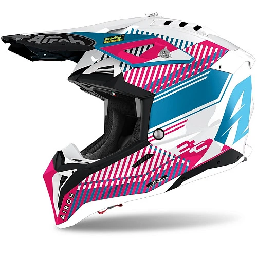 Airoh Aviator 3 Wave Pink Chrome шлем внедорожный, розовый