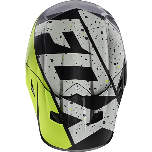 Fox Racing V2 Nirv шлем кроссовый, серо-желтый