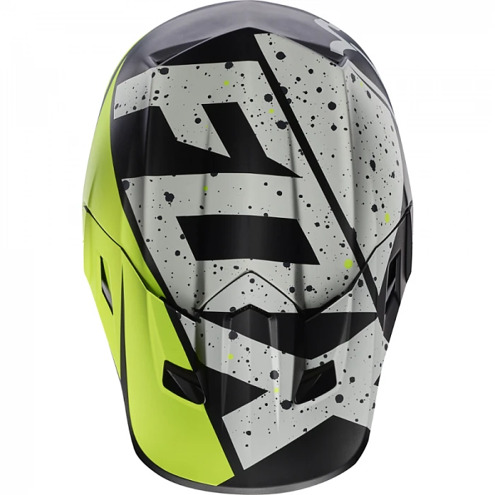 Fox Racing V2 Nirv шлем кроссовый, серо-желтый