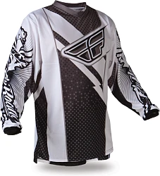 Fly Racing F-16 джерси подростковая, черно-белый