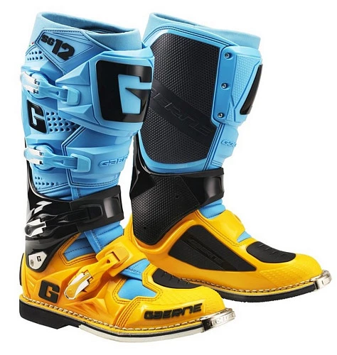 Gaerne SG12 SE Powder мотоботы кроссовые, желто-голубой