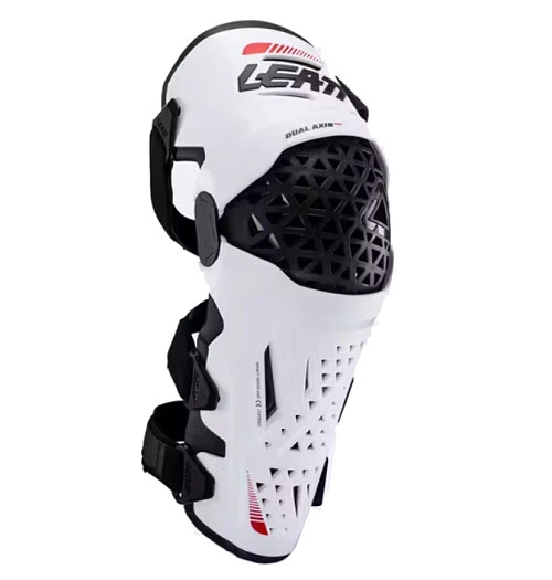 Leatt Dual Axis Pro White шарнирные наколенники, белый