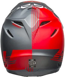 Bell Moto-9 Flex Seven Matte Gray/Red шлем кроссовый