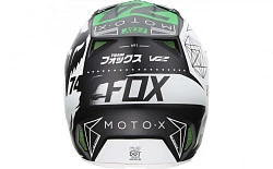Fox Racing V2 Union SE шлем кроссовый, бело-черно-зеленый