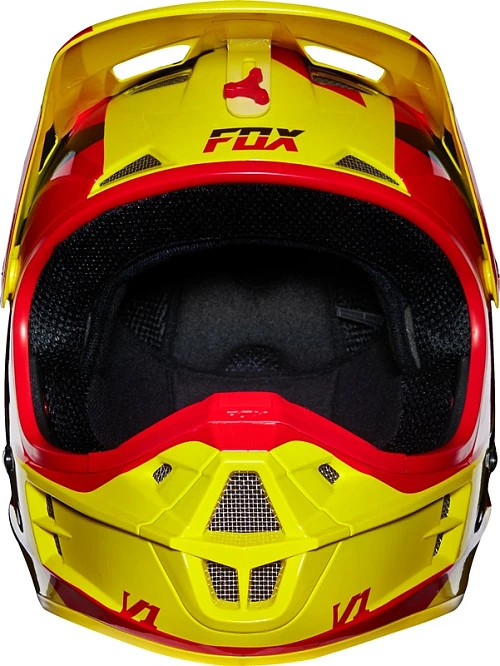 Fox Racing V1 Mako шлем кроссовый, желто-красный
