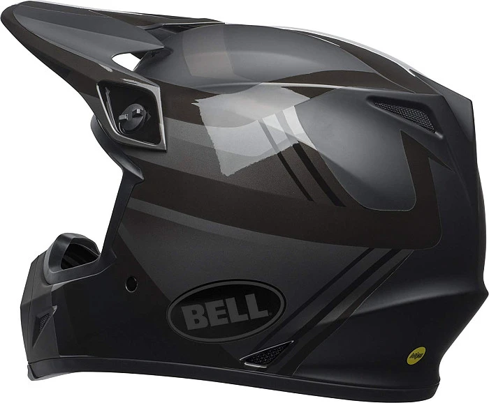 Bell MX-9 Mips Blkout Maradr шлем кроссовый, серо-черный