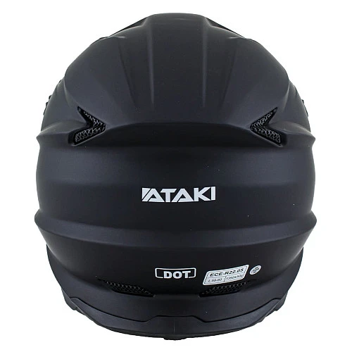 Ataki JK801A Solid шлем кроссовый, черный матовый