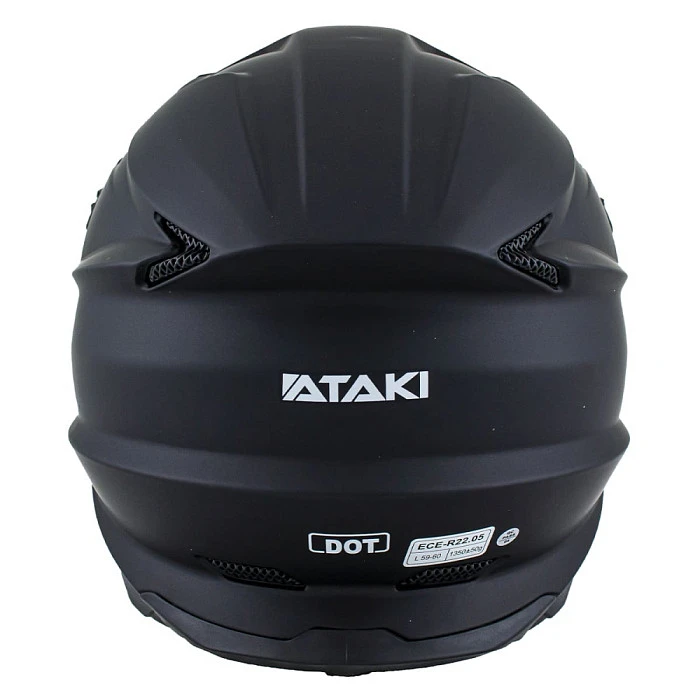 Ataki JK801A Solid шлем кроссовый, черный матовый