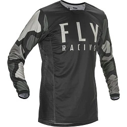 Fly Racing Kinetic K221 2021 джерси, черно-серый