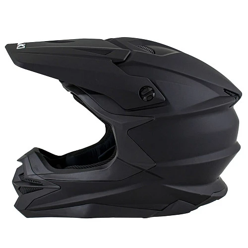 Ataki JK801A Solid шлем кроссовый, черный матовый