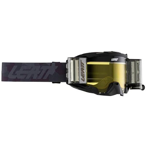 Leatt Velocity 5.5 Roll-Off Stealth / Yellow 70%, мотоочки двойная линза