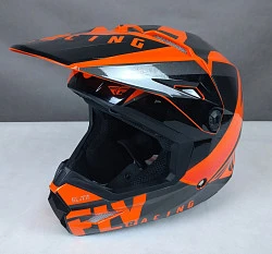 Fly Racing Elite Vigilant шлем кроссовый подростковый, оранжево-черный (уценка)